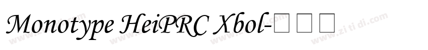 Monotype HeiPRC Xbol字体转换